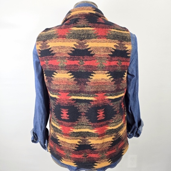 Bear Ridge Outfitters- Womens Size Large Button Up Southwest Vest Jacket - Picture 7 of 10